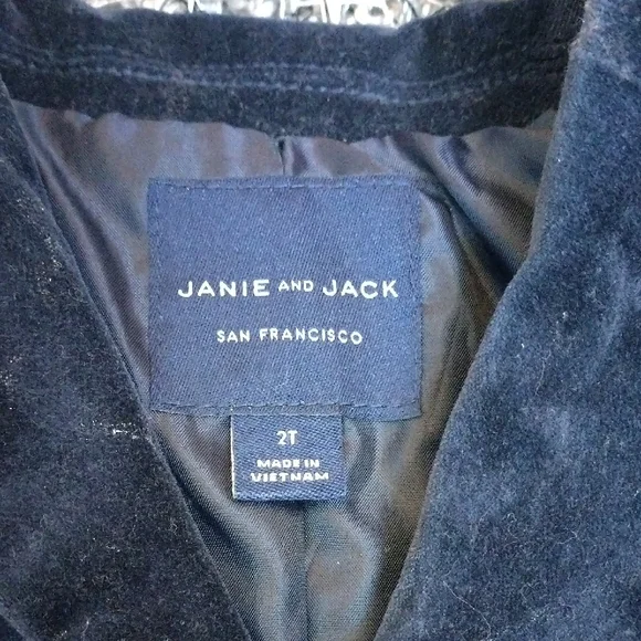 Janie and Jack Classic Navy Blazer - Picture 2 of 3